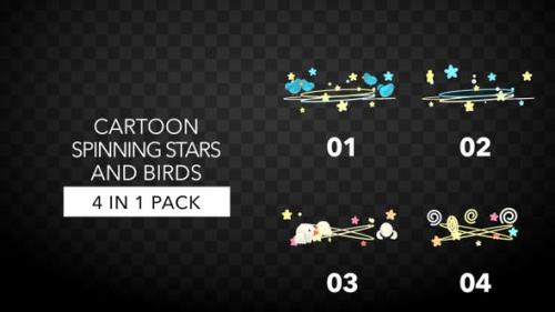 Videohive - Spinning Stars And Birds Pack