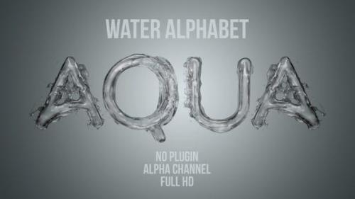 Videohive - Water Liquid Alphabet