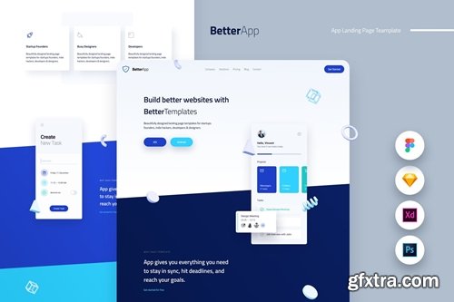 Better Mobile App Landing Page Template UI Kit