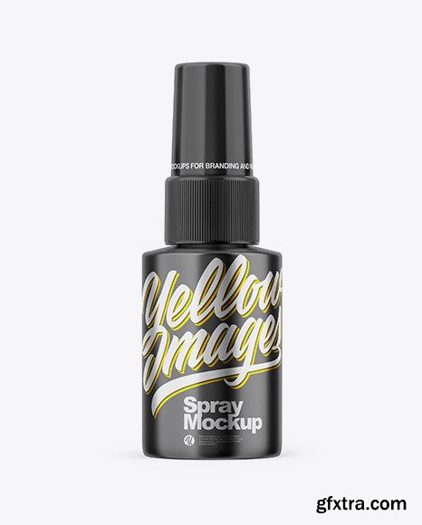 Glossy Metallic Spray Bottle Mockup 58816