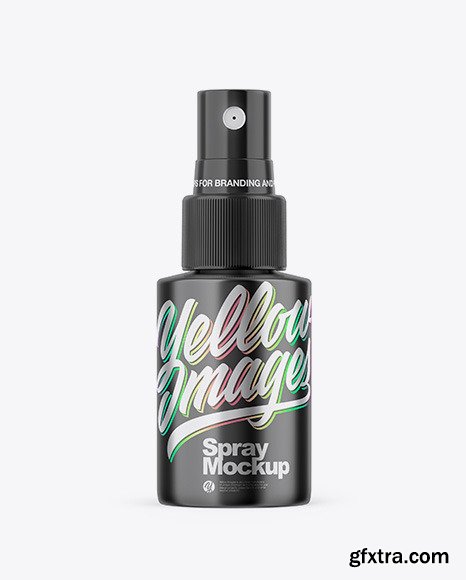 Glossy Metallic Spray Bottle Mockup 58816