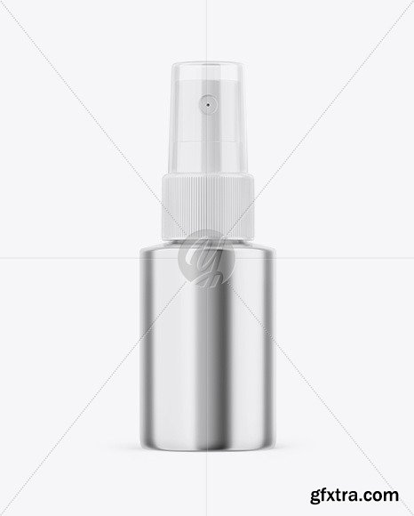 Glossy Metallic Spray Bottle Mockup 58816