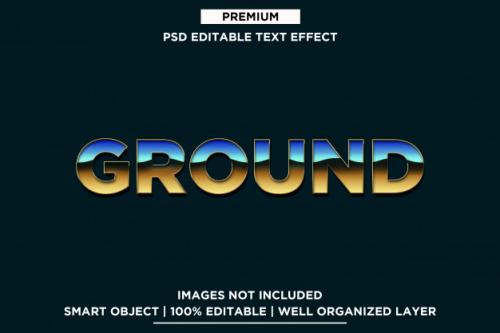 80s Retro Text Effect Layer Style Psd Premium PSD