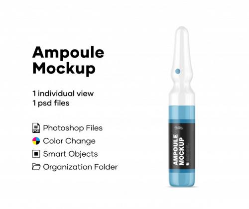 Ampoule Mockup Premium PSD