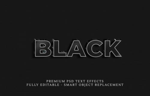 Black Text Style Effect Psd , Premium Psd Text Effects Premium PSD