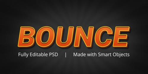 Bounce Editable Psd Text Style Effect Premium PSD