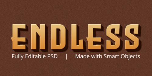 Endless Editable Text Style Effect Mockup Premium PSD