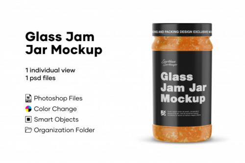 Glass Jam Jar Mockup Premium PSD