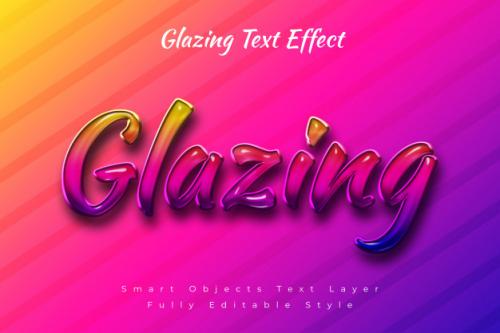 Glazing Text Effect Premium PSD