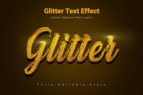 Glitter Text Effect Premium PSD