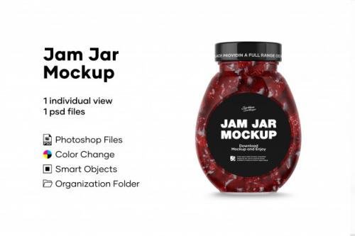 Jam Jar Mockup Premium PSD