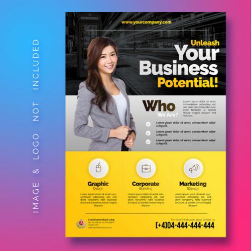 Multipurpose Corporate Business Flyer Template Premium PSD