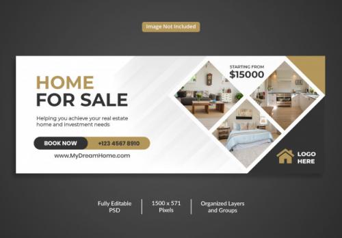 Real Estate Sale Facebook Timeline Cover Template Premium PSD