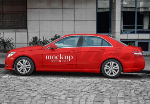 Sedan Car Mockup Premium PSD