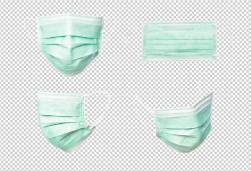 Set Of Medical Surgical Mask Mockup Template Premium PSD