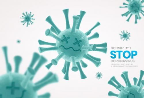 Stop Virus Advertising Banner Premium PSD