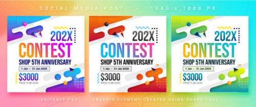 Multipurpose Social Media Contest Post Premium PSD