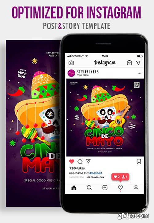 Cinco De Mayo V1604 2020 PSD Instagram Post and Story Template