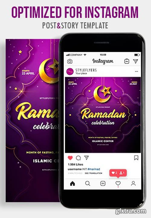 Ramadan V1604 2020 PSD Instagram Post and Story Template