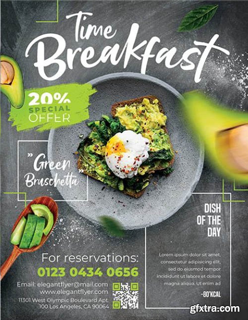 Breakfast Time V1604 2020 PSD Flyer Template