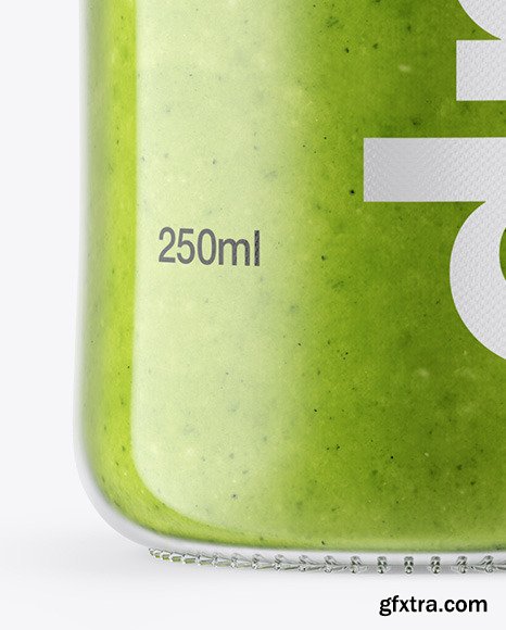 Green Smoothie Bottle Mockup 58812