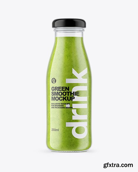 Green Smoothie Bottle Mockup 58812