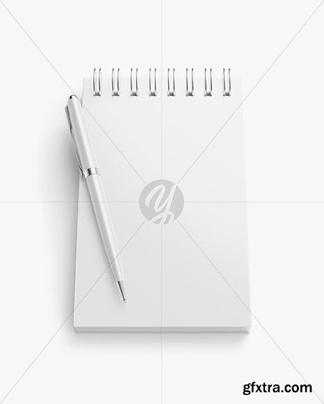 Matte Notebook Mockup With Pen 58634