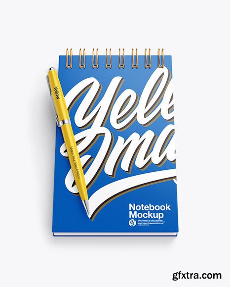 Matte Notebook Mockup With Pen 58634