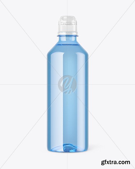 Blue PET Water Bottle Mockup 58828