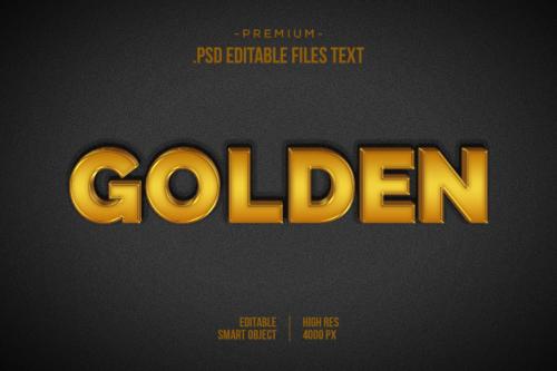 Golden Text Effect Psd, Set Elegant Abstract Beautiful Text Effect, 3d Text Style Premium PSD