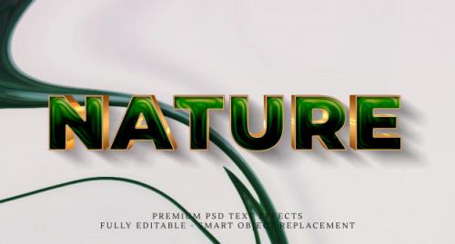 Nature Text Style Effect Premium PSD