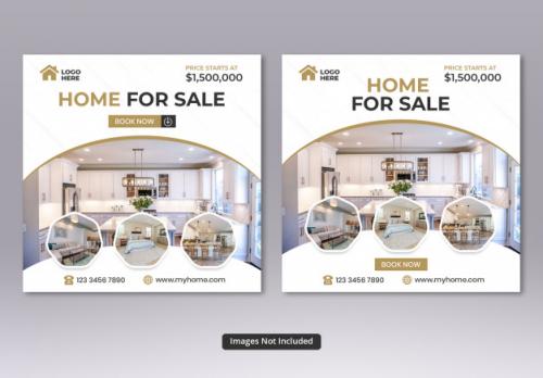 Real Estate Social Media Square Banner Templates Premium PSD