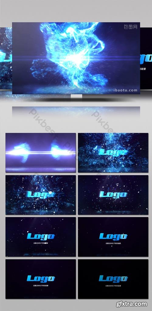 PikBest - Cool fluid particle effects collision logo animation AE template - 1154405