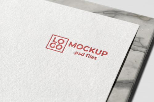 Realistic Logo Mockup Premium PSD