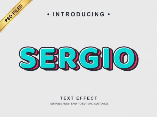 Sergio Text Effect Premium PSD