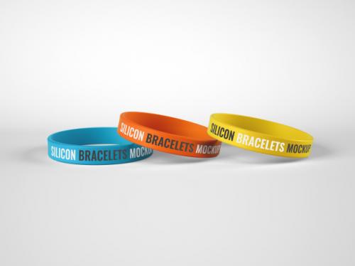 Silicone Rubber Bracelet Mockup Premium PSD