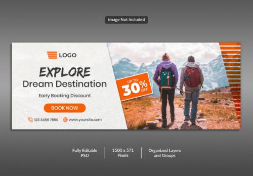 Travel Facebook Timeline Cover Template Premium PSD