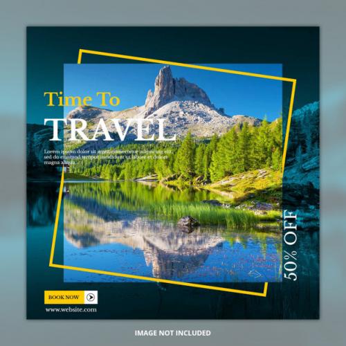 Travel Social Media Post Banner Premium PSD