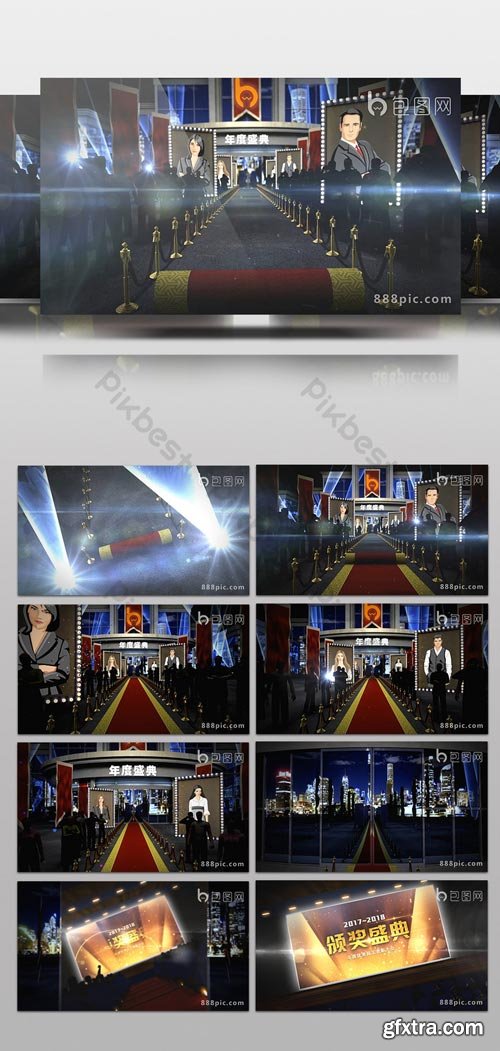 PikBest - Award Ceremony Walk Red Carpet Stage Theatre Celebration Head AE Template - 164544