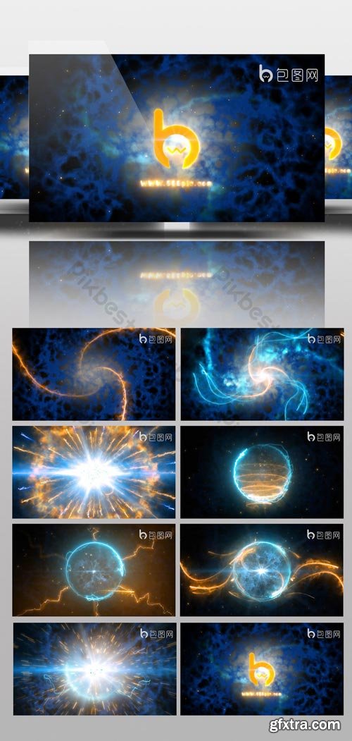 PikBest - Particle particle light effect convergence symbol header AE template - 203627