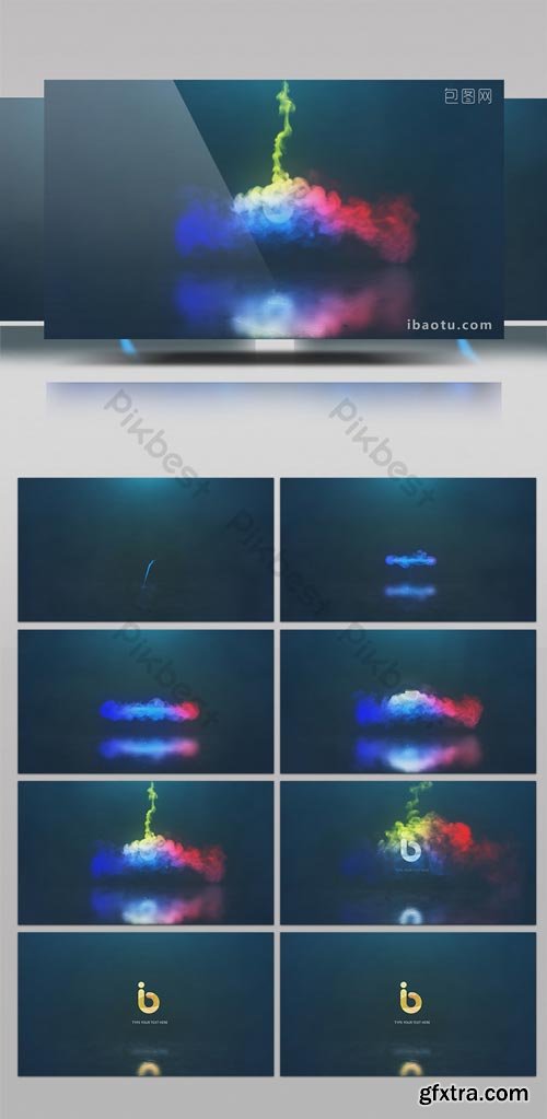 PikBest - Dazzling color smoke LOGO interpretation film head AE template - 1194414