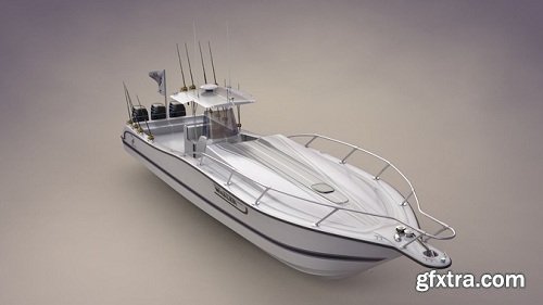 Boston Whaler Center Console Sport Fishing Boat 3d model