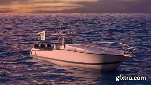 Boston Whaler Center Console Sport Fishing Boat 3d model