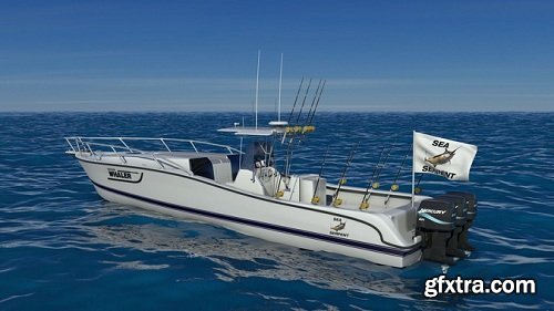 Boston Whaler Center Console Sport Fishing Boat 3d model