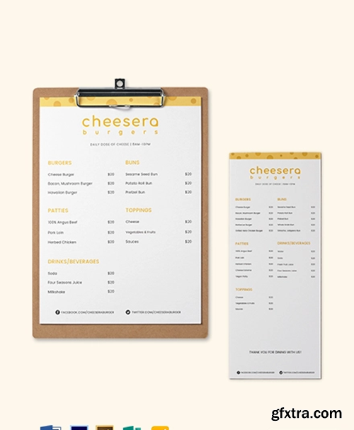 Cheese-Burger-Menu-Template