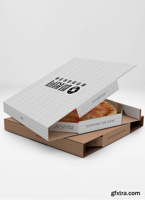 pizza box packaging mockup