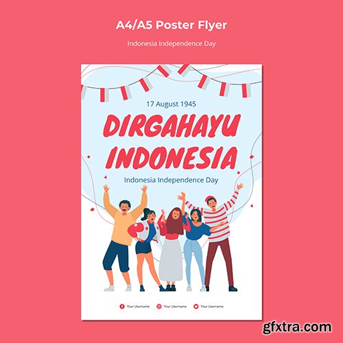 Indonesia independence day poster 
