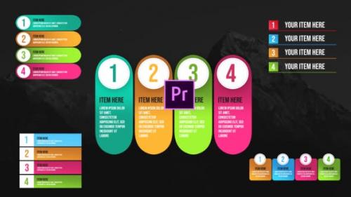 Videohive - Infographic Unique Lists-Premiere Pro