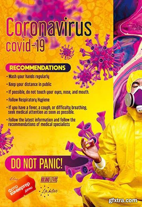 Coronavirus Recommendations V1604 2020 Premium PSD Flyer Template