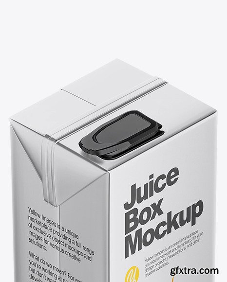 Metallic Juice Carton Package Mockup 58590